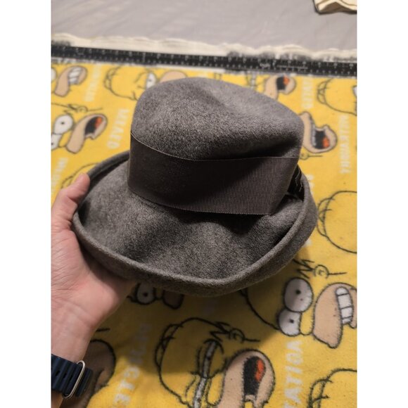 TNLee Neumann Endler 100% Wool Vintage Gray Hat Unionmade USA - Picture 2 of 9